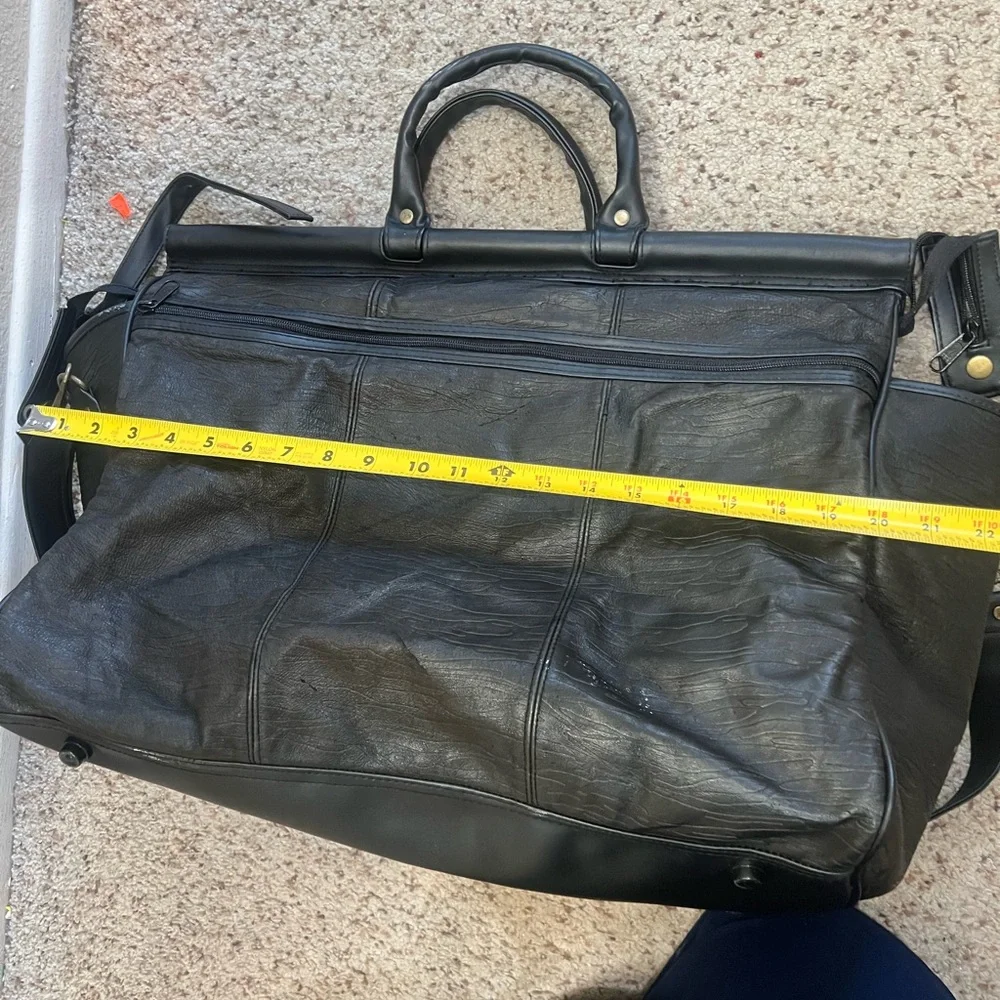 Unbranded Black Leather Messanger‎ Bag Laptop Briefcase Shoulder Travel Bag